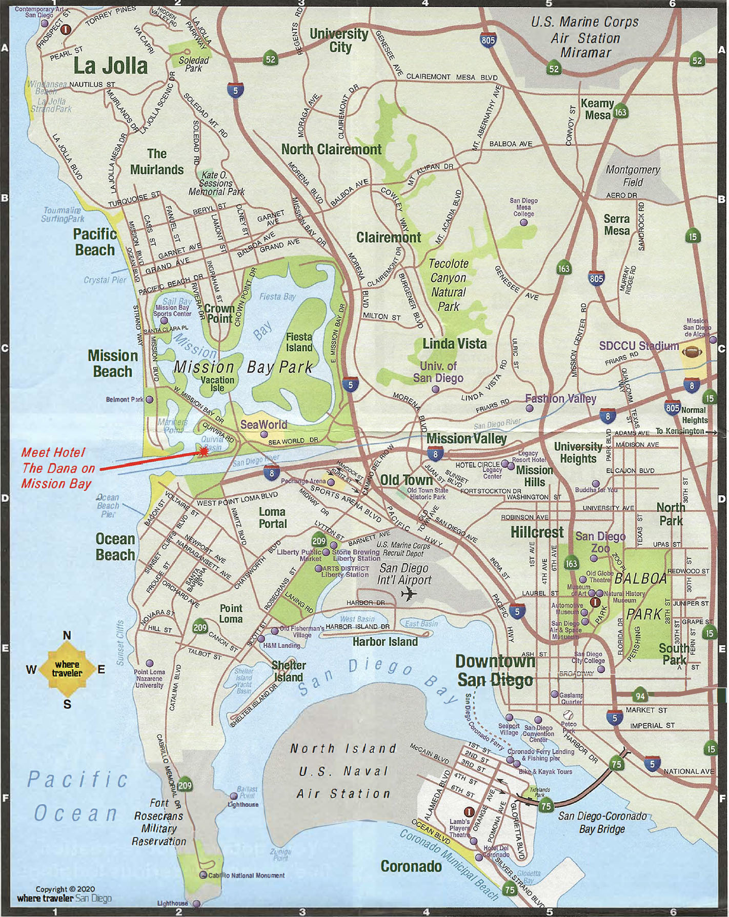 Printable Map Of San Diego